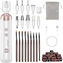Маникюрно-педикюрный набор - педикюрный набор для ухода за ногами Электрическая фреза для ногтей с кисточкой 9 шт. для гелевых ногтей Элект