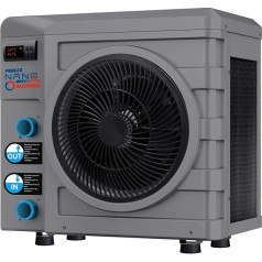 Nano Reversible, 3 кВт - PC-Nano-A3R - Wärmepumpe für kleine Schwimmbäder im Freien und Spas - Verbrauch von 600 W - Volumen des Beckens von 10 bis 21 m³, Grau