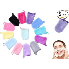 COZERI Моющиеся салфетки для снятия макияжа, 6 штук, хлопковые, многоразовые, ультрамягкие, моющиеся полотенца для всех типов кожи, практичные 