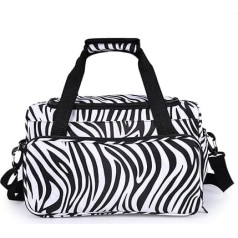Профессиональная парикмахерская сумка с карманом Зебра для салонного оборудования, плечевая сумка для аксессуаров с регулируемой внутре