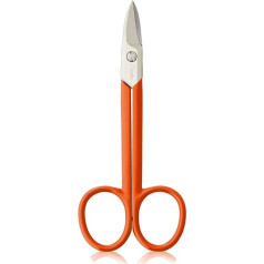 Ножницы для ногтей CREDO, изогнутые, поп-арт, никелированные, оранжевые