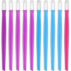 10pcs Rubber Cuticle Pusher Plastic Handle Nail Art Tool Cuticle Pusher Cuticle Pusher Cleaner (Random Color)