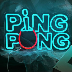 Uike SIGN Ping-Pong Neon Sign, неоновая подсветка для украшения стен, диммируемая, с питанием от USB, для комнаты настольного тенниса, клуба пинг-понга, иг
