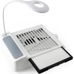 Профессиональный пылесос для ногтей для педикюра и маникюра, регулируемая скорость, со светодиодной лампой, без мешка для сбора пыли