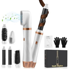 Щетки Airstyler 5 в 1, щетка для завивки горячим воздухом, набор щеток горячего воздуха с круглой щеткой для фена, утюжок для завивки с воздушным 