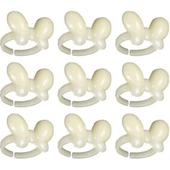 Пакет из 50 Nail Art Tips Sticks DIY Nail Display Ring Plastic Nail Art Practice Ring Stand for Nail Art (White)