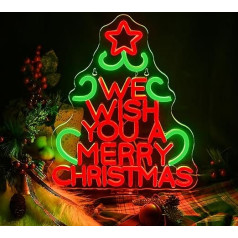 Рождественский неоновый знак, рождественский неоновый знак, питание через USB, регулируемый рождественский неоновый знак для украшения сте