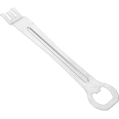 Abaodam Gegrillter Spieß Schlüssel Flaschenöffner Getränkedosenöffner Barkeeper Flaschenöffner Grillrosthebergreifer Cooler Flaschenöffner Wasserflaschenöffner Silver Rostfreier Stahl