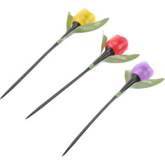 Yardwe 6-Piece Set Solar Lights Outdoor Solar Light Balcony Lights Solar Lamps Outdoor Solar Light Decorative Column Lawn Lamp Torch Garden Lighting Street Light