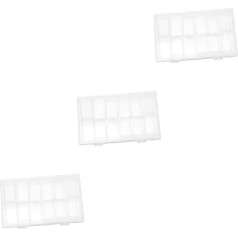 Lurrose 3 Stück 24 Nagelkunst- Perlenorganisator Perlenschale Strasstablett Cross Tools Zubehörbehälter Jewelry Box schmucktablett schmuck takı kutusu pp