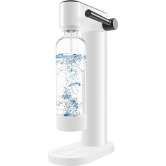 kisidus Карбонатор для воды белый с бутылью 1 литр, стильный и компактный, высота 42,3 см