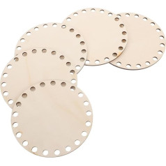 5 штук деревянных основ для корзин, основы для вязаных сумок для изготовления корзин, круглые деревянные основы для вязания, плетения и рем