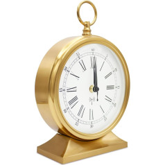 Настольные часы - Карманные часы - Металлические медные дедушки - Тихие стрелки - Автоматическое радиовремя - Циферблат 19 см - Большие римски