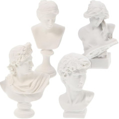 ibasenice Мини Греческий Бюст Статуи Набор из 4 Смола Известные Скульптуры Мифология Фигура Дэвид Жорж Афина Ремесла Рисование Домашний Офис