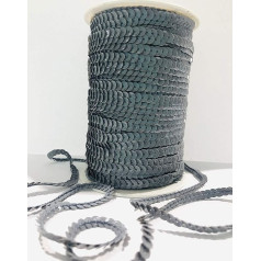 1 метр темно-серый серый корейский Sequin Trimming неэластичный 6 мм широкий для украшения ремесел Dressmaking костюмы