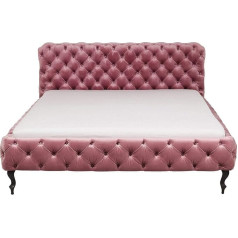 Кровать Kare Design Desire, Velvet Rose, Двуспальная кровать, Переплетение пуговиц, Бархат, Прочное покрытие, Нестареющий, Роскошный, Низкое изголовье, 180