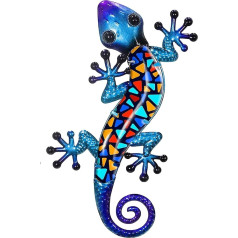 Настенное украшение Ящерица Геккон Красочная Мозаика Металл 39 x 19 см Патио Украшение Сад