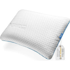 Подушка из пены с эффектом памяти для спящих на спине - Ортопедическая подушка для поддержки шеи - Чехол для подушки с регулировкой темпера