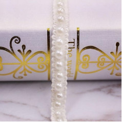 Орхидеи Энди 2 ярда ручной вышивки жемчужным блеском, плетеная кружевная лента, лента для DIY декора и украшения костюма невесты