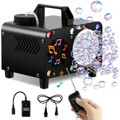 Беспроводная пузырьковая машина с пультом дистанционного управления, портативный Bluetooth пузырьковый нагнетатель, 6-цветный светодиод, пуль