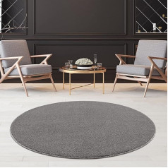 Fashion4Home Ковер для гостиной, простой ковер для детской комнаты, спальни, кабинета, офиса, прихожей и кухни, ковер с коротким ворсом, светло-сер