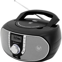 Soundmaster SCD1700SW Портативный DAB+ радиоприемник с CD-плеером, функцией аудиокниг MP3, USB-портом, FM-радио, разъемом для наушников и функцией сна