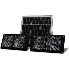 SUNYIMA Солнечный вентилятор, IP65 погодоустойчивый солнечный вентилятор с 20 Вт солнечной панелью и DC 4 вентилятором для небольших курятников, т