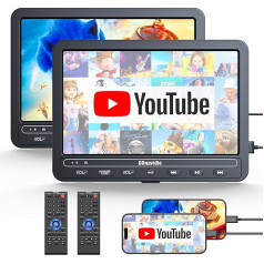 10,5-дюймовые DVD-плееры Auto 2 с HDMI-входом, 5-часовой срок службы батареи, DVD-плеер автомобильный, USB/TF Card, емкость памяти, воспроизведение одинаков