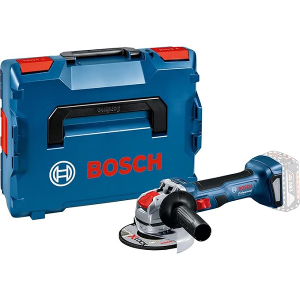 Bosch Professional Biturbo 18V System Angle Grinder GWX 18V-7 with X-LOCK (диаметр диска: 125 мм, мощность 700 Вт, в комплекте защитный кожух, дополнительная рукоятка, вставка L-B