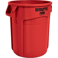 Rubbermaid Commercial Products FG262000RED BRUTE сверхпрочный круглый контейнер для мусора, 20 галлонов, красный