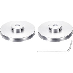 Карта поиска 2 Stück Einzelrillen-Riemenscheibe, 10 mm feste Bohrung, 80 mm Außendurchmesser, Aluminiumlegierung, mechanische Riemenscheibe mit Sechskantschlüssel für 6 mm PU-Rundriemen