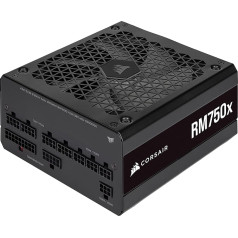 Полностью модульный блок питания Corsair RM750x 80 PLUS Gold мощностью 750 Вт ATX (135 мм вентилятор с магнитно-левитационным подшипником, широкая совмести