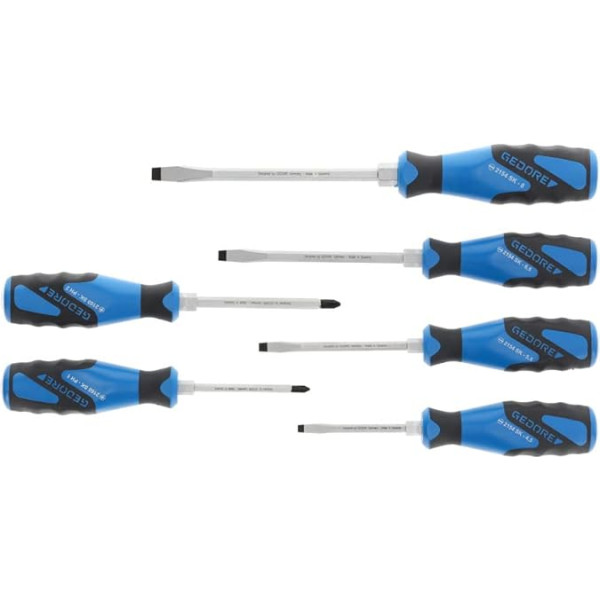 Gedore 1878743 (Серия SK 2154 PH-06) Отвертка 3C с ударным колпачком, 6 шт.