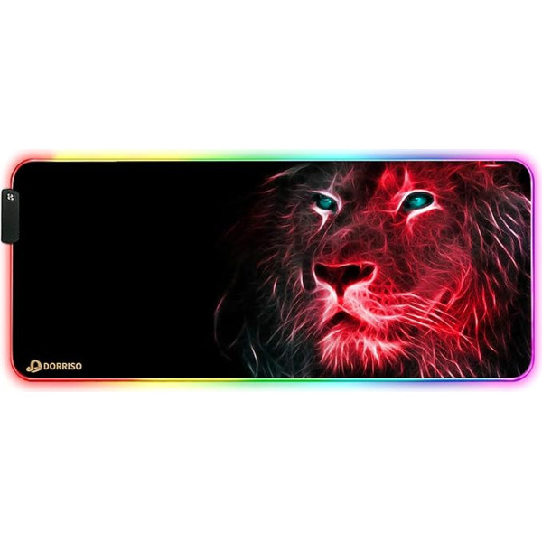 DORRISO RGB игровой коврик для мыши 900 x 400 x 4 мм XXL большой коврик для мыши бахрома свободные края водонепроницаемый стол коврик офис нескользящи