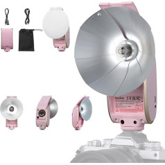 GODOX Colour Lux Senior Retro Camera Flash, GN14 1700 mAh 6000 K ± 200 K CCT, вспышка Speedlite Camera Flash, автоматический/ручной режимы работы вспышки, складной рефлекторный блок в