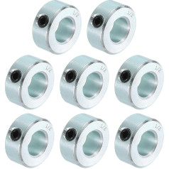 Карта поиска 8-ми элементный набор Schraubenmanschetten, 1,27 см Bohrung, Karbonstahl, Schaftmanschetten, 2,5 см Außendurchmesser, 7/16 Zoll Breite, Schlossachsenmanschette für Linearstangenwellenführung