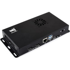 Металлический корпус Waveshare CM5 IO Board, совместимый с Raspberry Pi Official Compute Module 5 IO Board, поставляется с вентилятором охлаждения