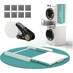 Промежуточная рама с выдвижным белым основанием для стиральных и сушильных машин с линией стирки Промежуточная рама 60,5 x 54,5 см сталь