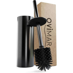 ovimar Loftet Туалетная щетка, силиконовая туалетная щетка, металлик, нержавеющая сталь с крышкой, отдельно стоящая для ванной комнаты и гостево