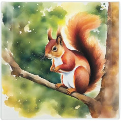 Красная белка горячий горшок Trivet британской дикой природы искусство стеклянная посуда подарок кухня разделочная доска столешница защитн