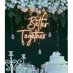 Светодиодный знак лучше вместе ночной свет для дома спальня гостиная комната искусство украшения партии свадьба юбилей день рождения с USB 