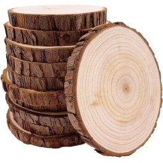 Деревянные диски 10 шт. деревянные диски журнал 11-12 см деревянные круги нешлифованные без отверстия для DIY ремесла свадебные украшения рожд