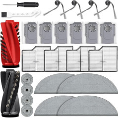 Набор из 26 аксессуаров для робота-пылесоса Roborock Saros 10, 2 основные щетки, 6 мешков для сбора пыли, 4 салфетки, 4 боковых салфетки, 4 фильтра, 4 боко