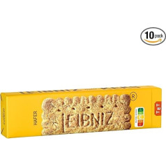 Овсяное печенье LEIBNIZ 230 г Хрустящее печенье, выпеченное с овсом и пшеницей (1 x 230 г) (упаковка из 10)