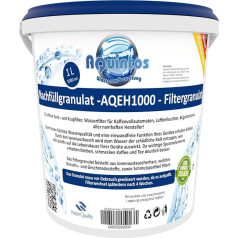 1 л Aquintos AQEH1000 Refill Granules, фильтрующие гранулы, ионообменная смола, для открытых кувшинных и резервуарных фильтров, настольных фильтров для во