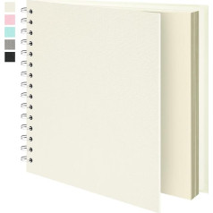 Vienrose Альбом для скрапбукинга 20 x 20 см Фотоальбом, альбом для путешествий с текстурированной твердой обложкой, идеально подходит для свадьб