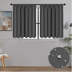 Шторы MRTREES, короткие шторы блэкаут, непрозрачные шторы для кухни, комплект из 2, панельные шторы, декоративные шторы для гостиной, спальни, 90 