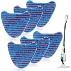 iSingo Vax Steam Mop Pads 6 сменных подушечек, совместимых с пароочистителем Vax Vax S85-CM, S86-SF-CC, S86-SF-C, S85-SF-R, две волоконные подушечки для мокрых и сухих пол