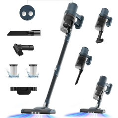 Аккумуляторный пылесос SINCHEREU, 30 КПа/600 Вт/45 мин/1,2 л беспроводной пылесос, 6 в 1 пылесос с настенной зарядной станцией, легкий, съемный аккумул