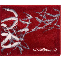 Grund Дизайнерский коврик для ванной COLANI, ультрамягкий и впитывающий, противоскользящий, Colani 23, маленький коврик 50x60 см, красный